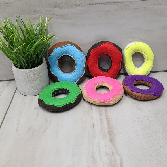 Hand Crafted Other - Set of 6 felt Montessori learning donuts